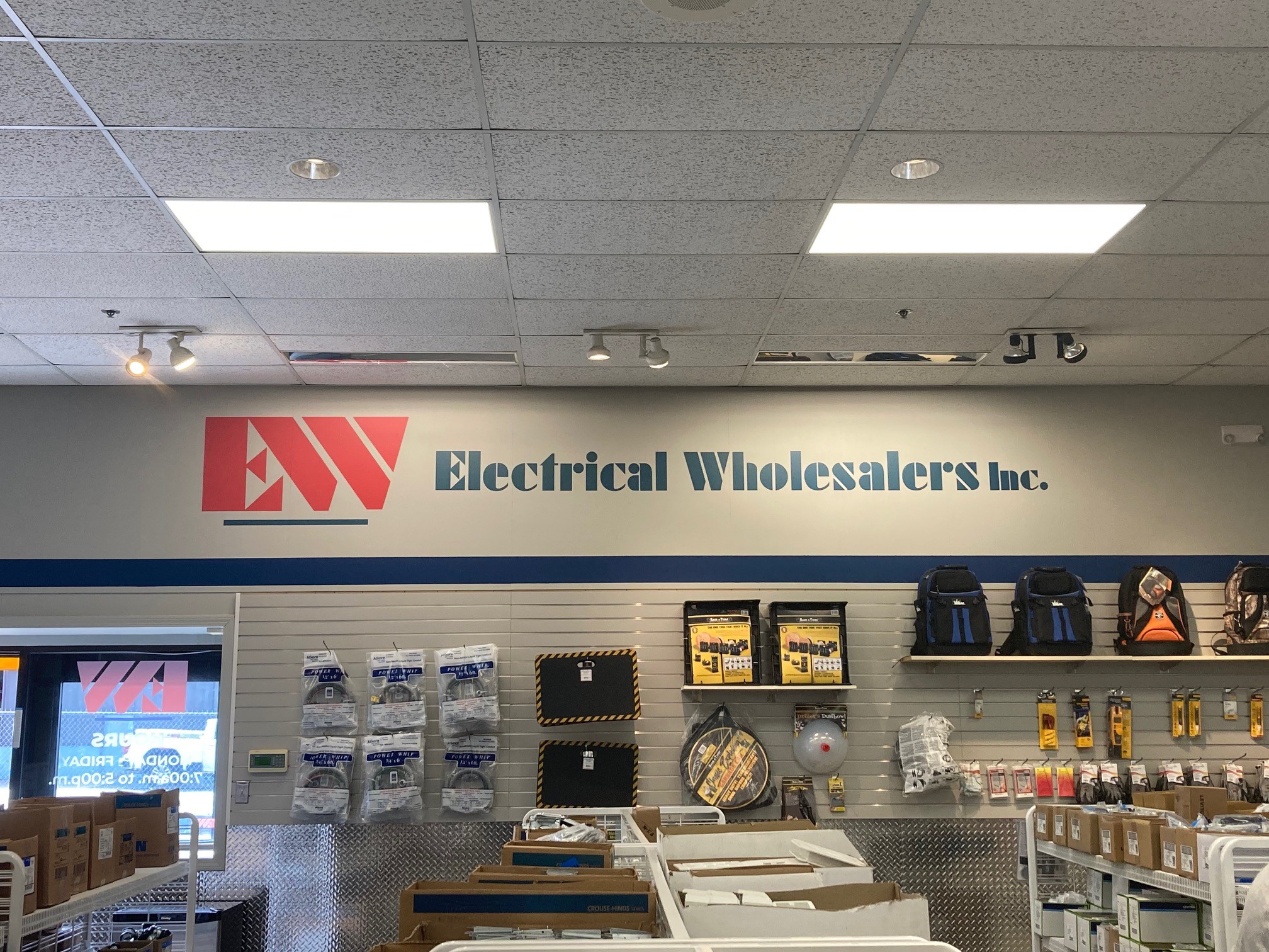 Electrical Wholesalers Inc. Interior Signage